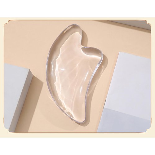Transparent Gua Sha Facial Tools Natural Resin Face Massage Tool, Body Gua Sha Lymphatic Drainage Massager Fascia Blaster for Cellulite Remove Skin Care, Relieve Muscle Tension and Jawline Sculpting