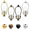 Hyamass 8Pcs Lamp Finial Knob Lamp Accessories 1/2 Inch Tall Lamp Finials Plated Steel Finials Tapped 1/4-27 for Lamp Harp Tops(Mix Color）