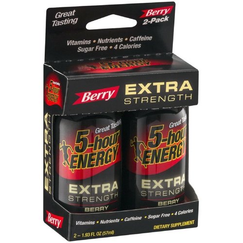 5 Hour Energy Extra Strength Liquid Energy Shot Berry 4 oz ( Pack of 2)