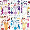 Aowplc Unicorn Stickers 42 Sheets Make Your Own Unicorn Stickers Fantasy Kids Unicorn Party Favors Supplies
