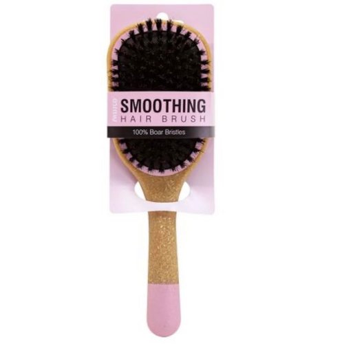 Swissco Smoothing Hair Brush 100% Boar Bristles (Pink & Tan)
