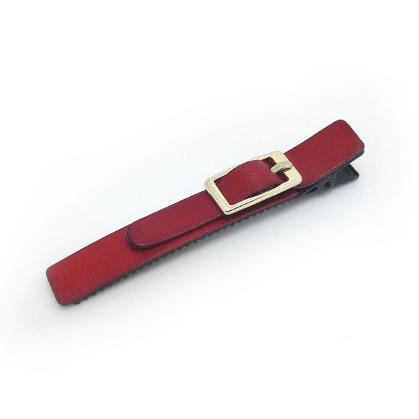 Meilliwish Leather Alligator Hair Clip (A63)(Red)