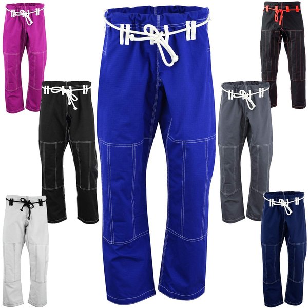 Roar BJJ Gi Pants Brazilian Jiu Jitsu Gi Martial Arts MMA Grappling Kimono New (Blue-White, A3)