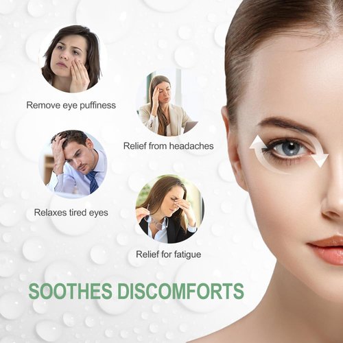 NEWGO Cooling Eye Mask Eye Ice Pack Cold Eye Mask for Eye Puffiness, Tired Eyes, Migraines, Stress, Eye Lid Surgery, Eye Relief Mask for Sleeping, Skin Care, Eye Spa - 2 Pack Green