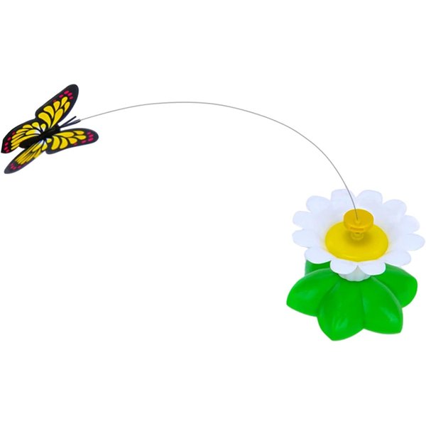 BWESOO Random Color Butterfly Interactive for Cats, Play Cat Electric Rotating Butterfly Hummingbird Shape Cat Teaser Scratch Cat Mice and Animals for Indoor Cat and Kitten Exercise