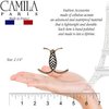 Camila Paris CP2417 French Hair Clip for Women, Burgundy 3 Teeth Ponytail Holder, Girls Hair Claw Clips Jaw Fashion Durable Styling Hair Accessories for Women, Strong Hold No Slip Grip, Made in France