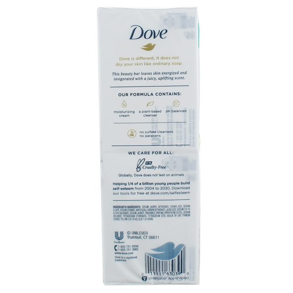 Dove Beauty Bar Gentle Skin Cleanser Moisturizing for Gentle Soft Skin Care Awakening More Moisturizing Than Bar Soap 3. 75 oz 6 Bars
