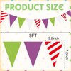 SmoothNovelty 5 Pieces Buzz Birthday Party Decorations Cartoon Story Party Decorations Banners Buzz Themed Birthday Party Decorations Purple Green White Triangle Pennant Flag Garlands