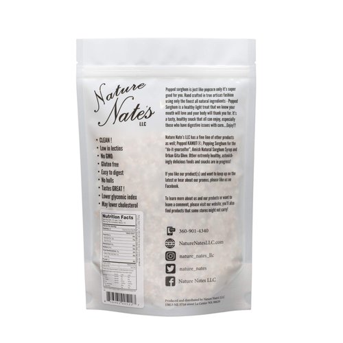 NATURE NATES Coconut Oil & Pink Himalayan Popped Sorghum, 4.3 OZ