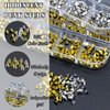 YAEISM 1200PCS Metal Rivet Punk Nail Charms 2Box Cone Metalic Spike Studs for Gothic Nail Art Silver and Gold Alloy Nail Studs for DIY Crafts Decoration