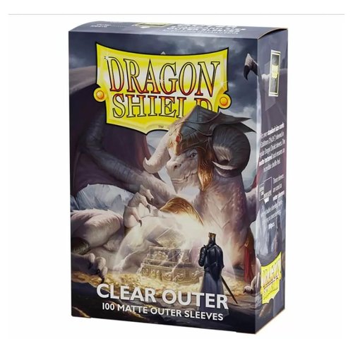 Dragon Shield Sleeves – Dragon Shield Matte Clear: Outer Sleeves 100 CT - MTG Card Sleeves are Smooth & Tough - Compatible with Pokemon & Magic The Gathering Cards