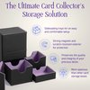 Durable Double Deck Box with Dice Tray - MTG Deck Box Commander Friendly - Protects 200+ Double Sleeved Cards - Designed for MTG Commander Deck Box with Sideloading Card Trays (Lilac Interior)