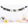 Motion to Party Banner,Graduation Party Decorations For Class of 2024 Law School/Passed the Bar Graduation Party Supplies Gold Black