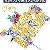 Raccoon Happy Birthday Cake Topper Raccoon Birthday Party Decoration Gold Glitter Woodland Birthday Party Cake Pick for Raccoon Theme Birthday Party Woodland Forest Baby Shower Supplies