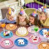 Justforjoyful 48Pcs 7" Cat Theme Party Paper Plates Cat Kitten Dessert Party Supplies Kids Girls Birthday Party Dinner Decorations Cat Paw Disposable Dinnerware Plates for Baby Shower Party Favors