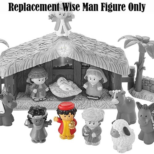 Replacement part for Fisher-Price Little-People Christmas Nativity Playset J2404 - includes 1 Wiseman Figure carrying gift