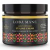 Loba Mane Hydrating Styling Cream – Anti Frizz & Heat Protection Curl Defining Cream - Nourishes and Hydrates - Color Safe, Vegan, Natural & Organic Curly Hair Cream (6oz)