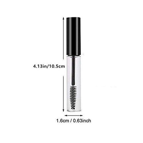 5pcs 10ml Empty Mascara Tube with Eyelash Wand, Eyelash Cream Container Bottle with Funnels Transfer Pipettes