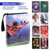 zxbaers Soccer Card Binder, 4 Pocket Trading Card Binder, Collectible Trading Card Albums Fits 400 Soccer Cards with 50 Removable Sleeves