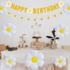 32pcs Daisy Flower Birthday Banner Balloons Decoration,Daisy Birthday Decorations，Daisy Flower Girls Boys Birthday Party Supplies