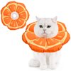 Avont Cat Cone Collar Soft, Adjustable Recovery E Collar Alternative for Cats Kittens Puppies, Elizabethan Neck Cone of Shame to Prevent Licking Biting After Surgery Protect Wounds -Tangerine(S)
