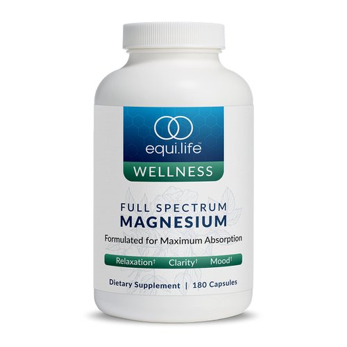 EquiLife - Full Spectrum Magnesium Supplement, Magnesium Glycinate, May Help Boost Mood & Energy, Promotes Restfulness & Focus, Formulated for Maximum Absorption, Gluten-Free, Vegan (180 Capsules)