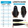 EMOL Loose Wave Bundles Human Hair Weave 3 Bundles Virgin Brazilian Loose Wavy Human Hair Weft Big Loose Spiral Wand Curls Short Hair Bundles Natural Black Human Hair Extensions 10 10 10 Inch