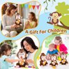 Emoin Monkey Stuffed Animals The Playful Monkey Interactive Toy, Angry Monkey Plush Don't Take His Banana Interactive Monkey Banana Realistic Plush Kids Toy