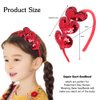 ZEYER Valentine's Day Headbands Glitter Heart Hair Band Red Love Sequin Headband Romantic Hair Bands Holiday Headbands Party Gift Valentine's Day Costume Party Accessories for Women and Girls (Red)