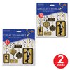 Beistle 24 Piece Roaring 20 Swirls 1920’s Theme Party Decorations Dangling Whirls, 17"-32", Black/Gold