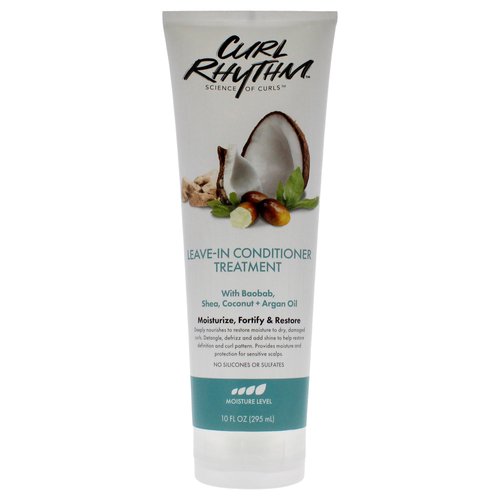 Curl Rhythm Leave-in Conditioner Treatment - Leave-in Conditioner for Curly Hair - Hair Conditioner with Shea, Coconut, and Argan Oil - 10 oz