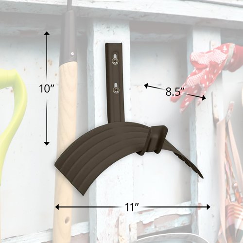 Suncast Metal Wall Mount Hose Hanger Durable and Space Saving Garden Hose Storage Solution Holds up to 150 Feet of Hose for Backyard or Garden, Brown