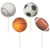 Gyufise 36 Pack Sports Cupcake Toppers Baseball Rugby Cupcake Picks Basketball Toothpicks Soccer Ball Football Cake Decor for Boy Happy Birthday For Sports Ball Game Theme Party Supplies Decoration …