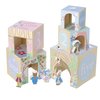 Orange Tree Toys Peter Rabbit: Wooden Stacking Cubes - 5 Numbered Stacking Cubes & 5 Beatrix Potter Character Figures, Stack & Play, Licensed, Toddler & Kids Age 18mo+