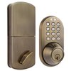 MiLocks DF-02AQ Electronic Keyless Entry Touchpad Deadbolt Door Lock, Antique Brass