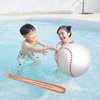 OULUN 9Pcs Beach Baseball Ball Inflatable Baseball Bat Include 3Pcs Beach Baseball and 6Pcs Baseball Bat Kids Pool Beach Inflates Baseball Toys Baseball Party Sports Game Party Favors