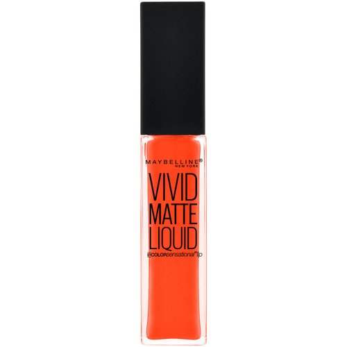 Maybelline New York Color Sensational Vivid Matte Liquid Lipstick, Orange Obsession, 0.26 fl. oz.