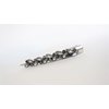 Generic Silver alligator hair claw clip with clusters of gray crystals (Length: 5)