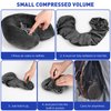 Rewondah Inflatable Travel Pillow, Inflatable Neck Pillow for Traveling Airplane, Travel Pillow Inflatable with Soft Velour Washable Cover, U Shape Blow Up Neck Pillow for Airplanes Train Car Travel