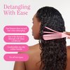Rizos Curls Detangling Flexi Brush, Detangle Curly, Coily & Kinky Curls, Shower Brush, Reduce Hair Loss & Breakage, Distribute Product and Add Shine, Pink
