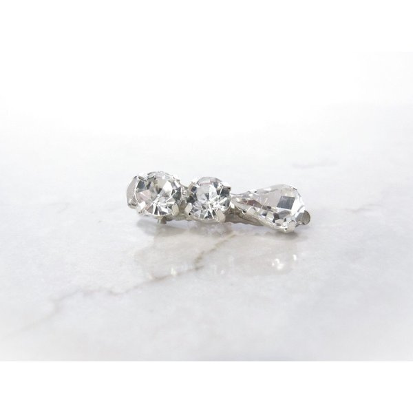 Small crystal alligator hair clip for fine thin hair (Clip quantity: 1 clip)