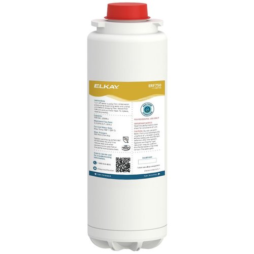 Elkay ERF750 WaterSentry Plus Residential Replacement Filter, White, 1 Count (Pack of 1)