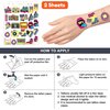 90s 80s Glitter Temporary Tattoos Themed 40PCS Birthday Party Decorations Favors Supplies Decor Retro Skate Tattoo Stickers Gifts for Kids Children Girl Boys Adults School Rewards Home Activity Prizes