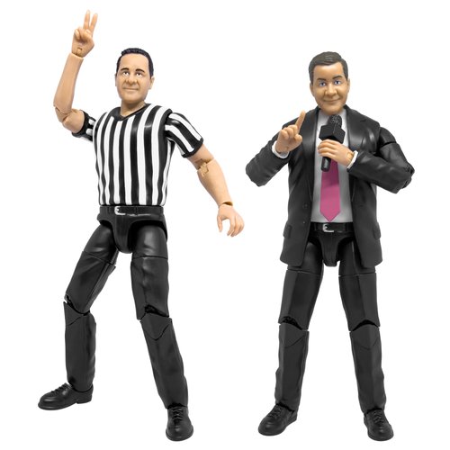 Ultimate Talking Wrestling Referee & Ring Announcer Action Figures for WWE & AEW Wrestling Figures