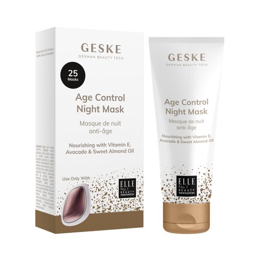 GESKE Age Control Night Mask | Use with Sonic Warm & Cool Mask | Face Mask with Vitamin E, Avocado & Sweet Almond Oil | Enriching Formula | Supports Night-Time Skin Recovery | For Dry Skin | Vegan
