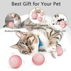 FARLEY Smart Interactive Cat Ball Toy, Automatic Rolling Ball for Indoor Cats Self Play, Wloom Power Ball Cat Toy with LED Light, Electric Moving Ball with 2 Play Modes, USB Rechargeable (Pink)
