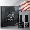 Omainy Gel Nail Polish Set -Cat Eye Magnetic Nail Polish Soak Off UV LED Nail Art Varnish Manicure Set (With Magnet As Gift,7.3Ml)
