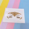 face jewels for makeup Festival Wedding Face Gems Temporary Tattoos mermaid halloween Bindi Fusion Headpiece Body Jewellery bindi face jewel(Topaz gold/SR16)