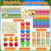 Cinrobiye 72Pcs Bee Coloring Book with Crayons Bulk,Honey Party Favors Goodie Bags Fillers, Bumble Bee Birthday Party Supplies Face Stickers Tattoo Prizes Gift for Sweet Bee Day