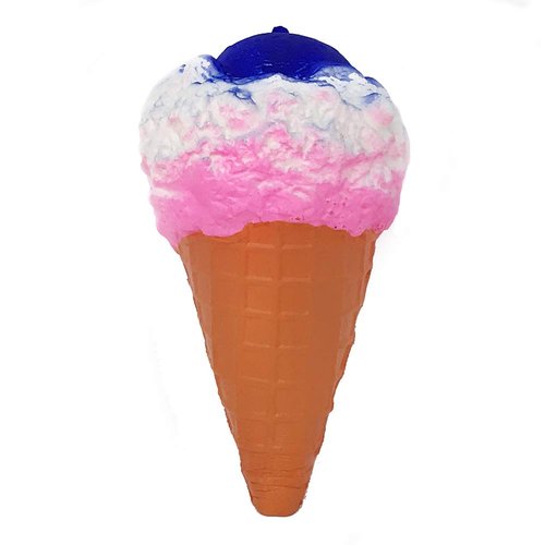 Magik Scented Jumbo Squishies Unicorn Bear Ice Cream Cone Galaxy Toys Cute Slow Rising Squishy Kids Children Adult for Holiday and Stress Relieve (Ice Cream Pink/White/Blue, 7.48 x 4.13 Inch)